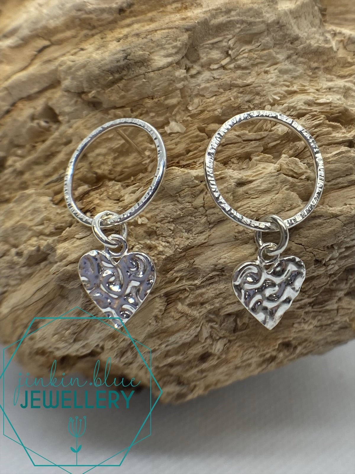 Swirly Heart Stud Earrings 2