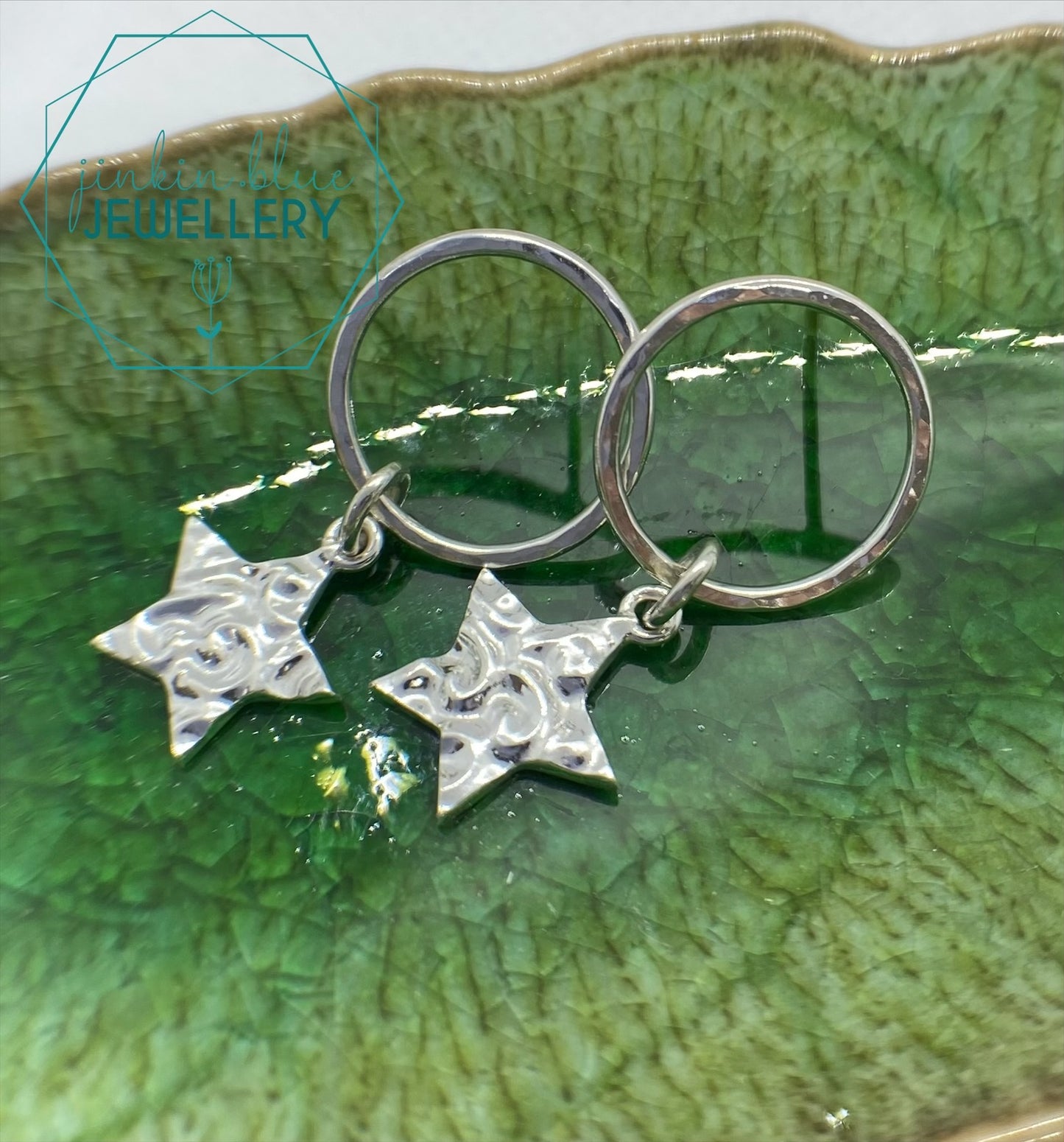 Swirly Star Stud Earrings