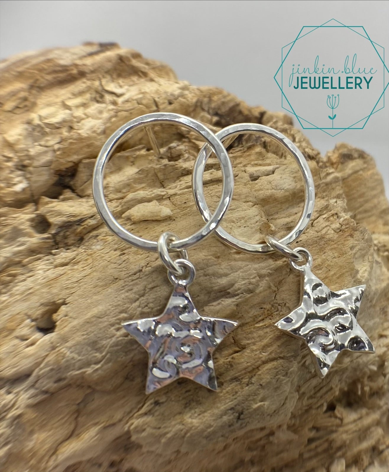 Swirly Star Stud Earrings