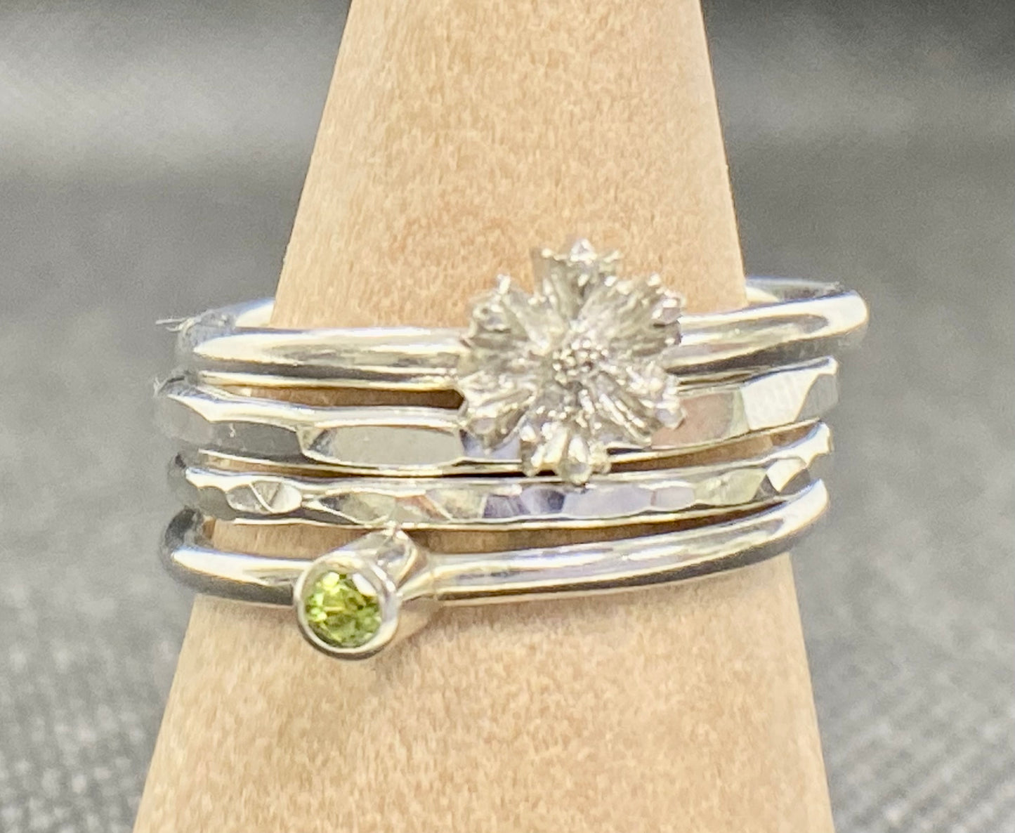 Wild Flower Stacking Ring Set