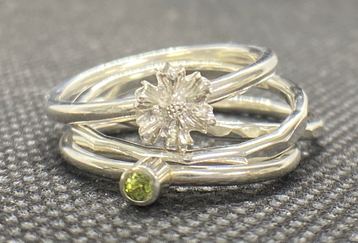 Wild Flower Stacking Ring Set