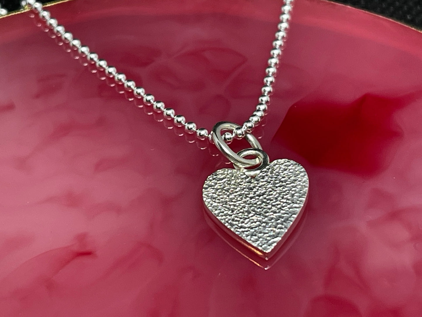 Chunky Glittery Heart Pendant